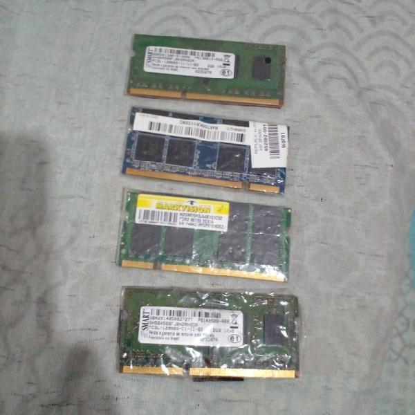 Memórias ram para notebook