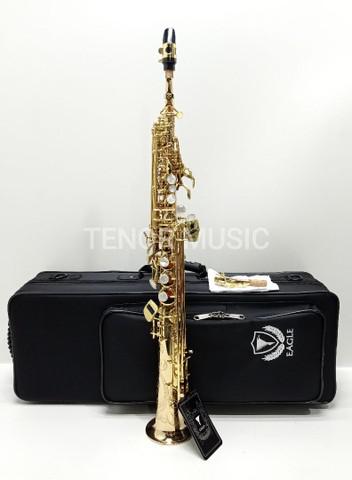 Sax soprano reto eagle spx512 profissional novo