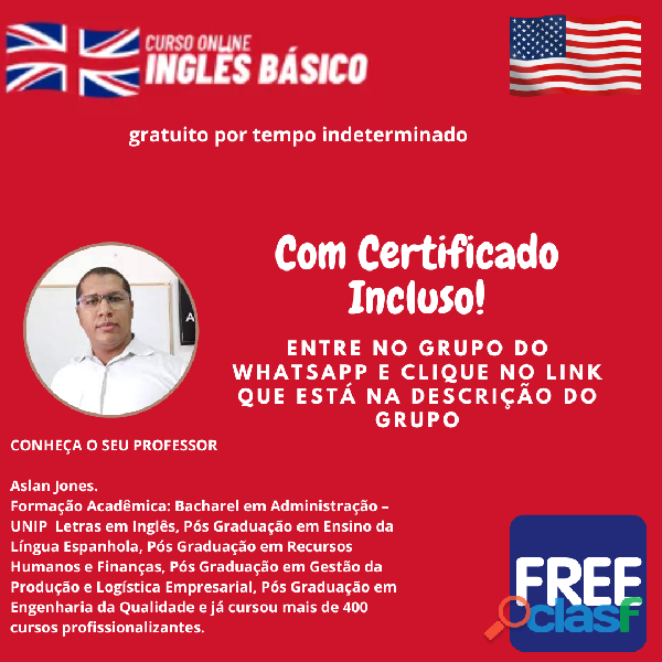 Curso online de inglês básico do portal jovem empreendedor