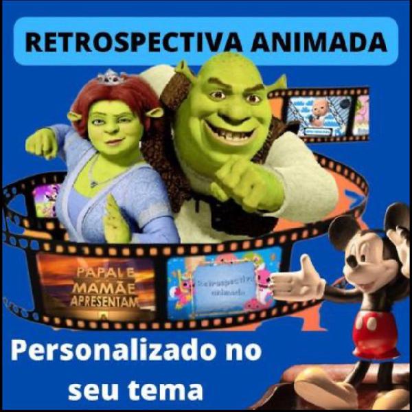 Retrospectiva animada aniversário