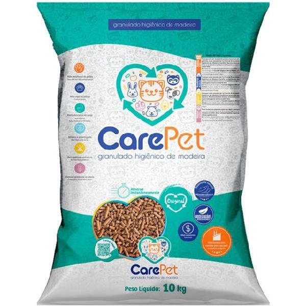 Granulado higiênico de madeira care pet 10kg