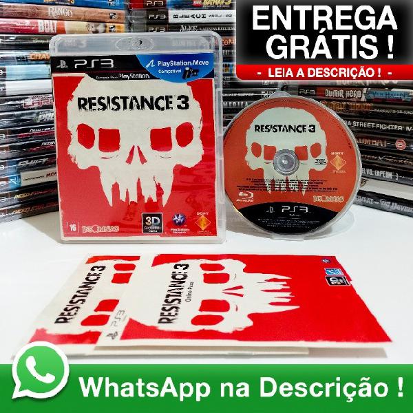 Jogos ps3 - entrega grátis ! - resistance 3