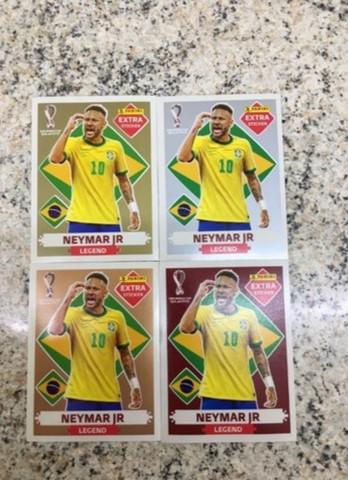 Kit Combo Figurinha Neymar Ouro Prata Bronze Bordo