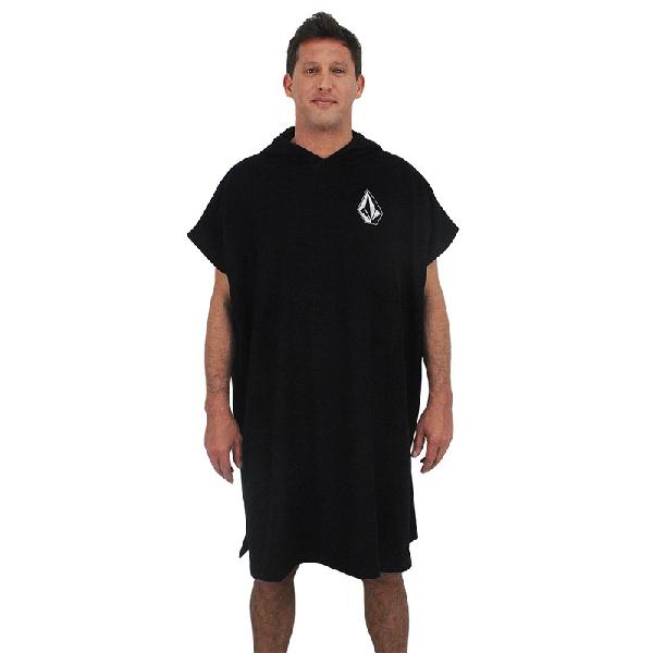 Toalha poncho volcom deadly stone towel black - surf alive