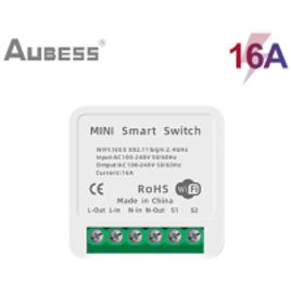 Mini interruptor inteligente aubess 16a tuya wifi