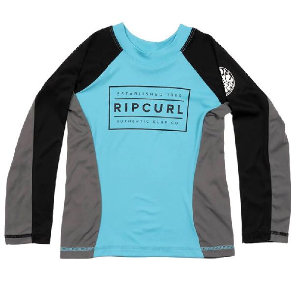 Camiseta de Lycra Rip Curl Infantil Driven Box Blue - Surf