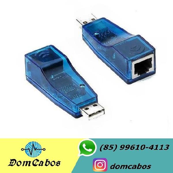 Adaptador conversor usb para rede cabeada lan rj45 10/100