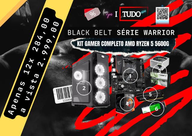 Computador gamer black belt série warrior - lacrado