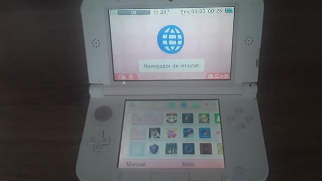 Nintendo 3ds xl branco rosa desbloqueado 64gb