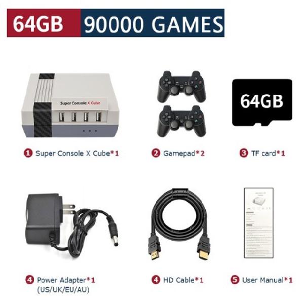 Super console x cube 64gb 87 mil jogos + 62 emuladores 2