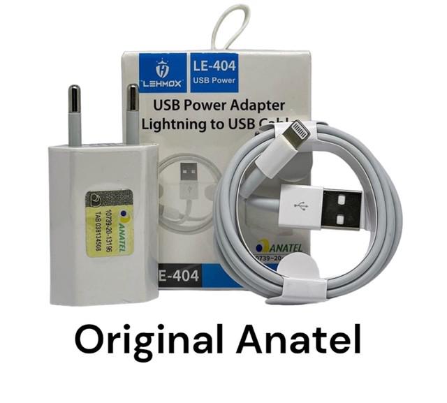 Carregador original anatel 5w + cabo usb para iphone 5 6 7 8