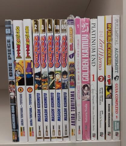 Lote 15 mangás - Naruto, One Piece, Dragon Ball Super,