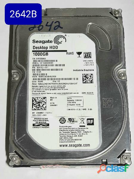 Placa HD 1 TB St1000dm003   Fw Cc45   Cod. 2642B