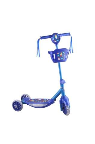 Patinete infantil musical com cesta rocket luz de led e 3