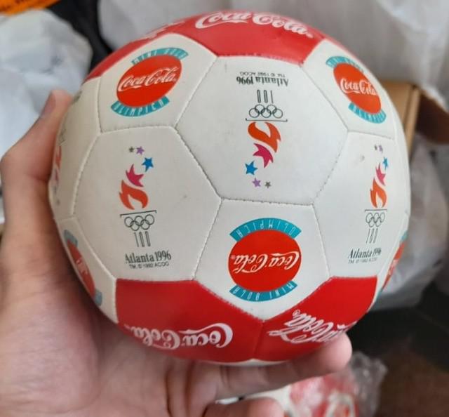 Bola de futebol coca cola atlanta olimpíadas 1996