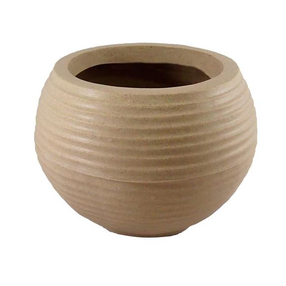 Vaso de Planta Redondo Ondulado 32x19x29 Bege no Elo7 | Elo