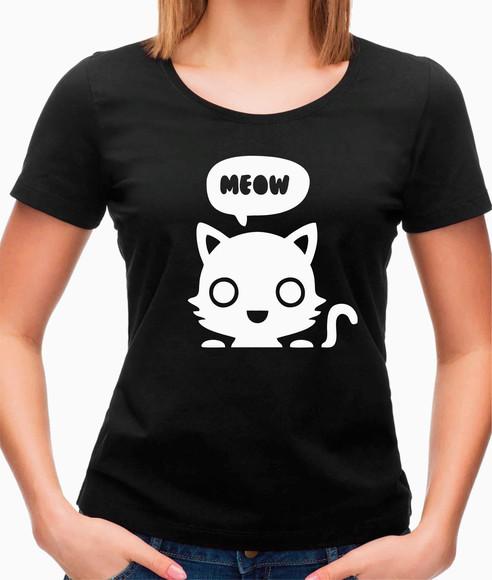 Camiseta Feminina Gatinho Meow no Elo7 | Empório 1 -