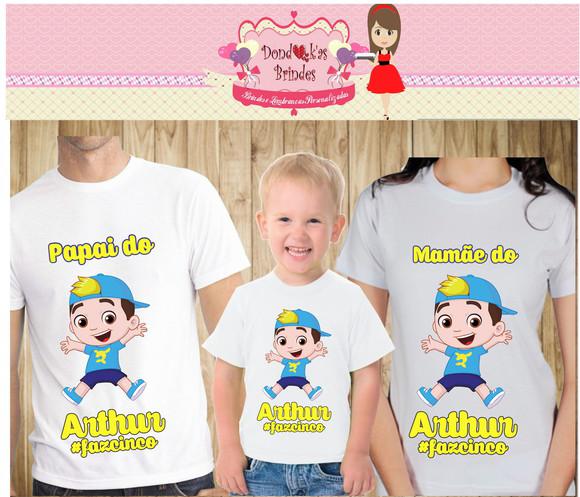 Kit família blusas personalizadas no elo7 | dondokas