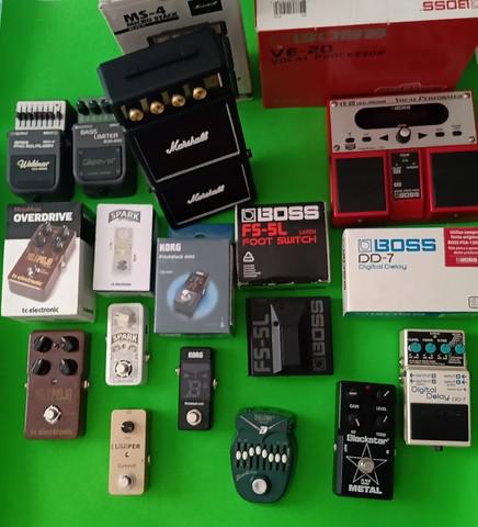 Pedais boss, tc electronic, blackstar, korg, cuvave,