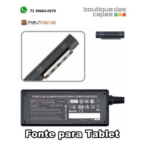 Fonte energia para tablet 12V 2A microsoft mais mania MM785