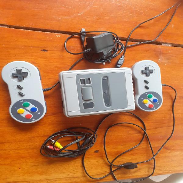 Mini vídeo game super 620 jogos com 2 controles, retro