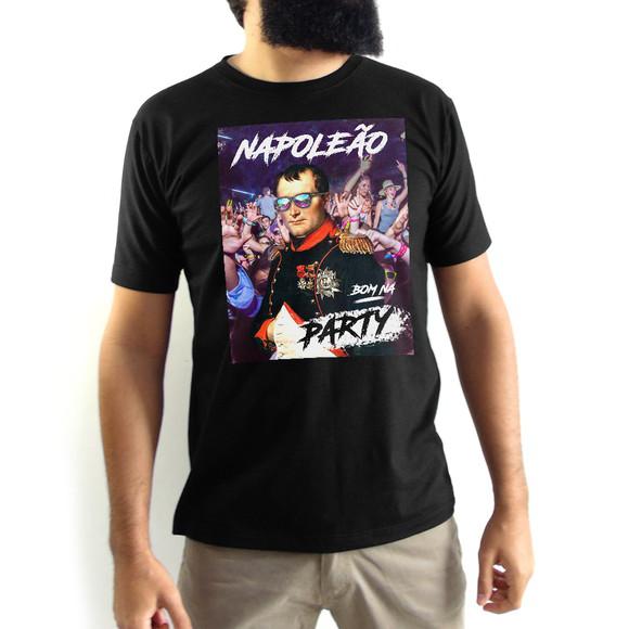 Camiseta Masculina Napoleão Bom na Party Preta no Elo7 |