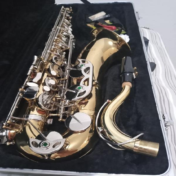 Saxofone tenor eagle st503l dourado estojo luxo