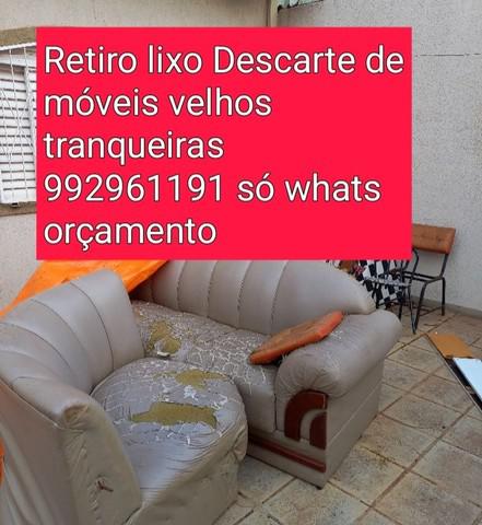 Retiro lixo Descarte de móveis velho frete só entulho