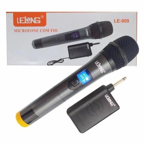 Microfone profissional sem fio wireless - lelong le-909