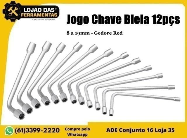 Jogo chave biela 8a 19mm 12pçs - gedore red