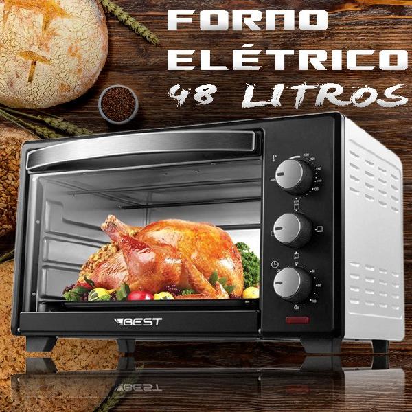 Forno elétrico 48 litros preto branco 220v 2000w