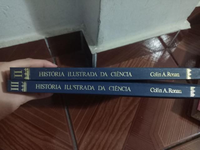 2 livros história ilustrada da ciência, da universidade de