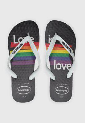 Chinelo Havaianas Love Is Love Preto