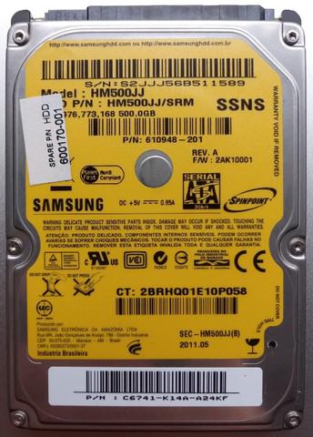 HD Samsung 500gb SATA 3gb/s (Usado)