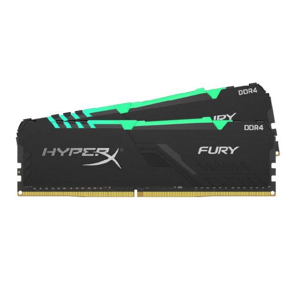 Memória hyperx fury beast rgb 16gb 2x8gb 3600mhz- novo