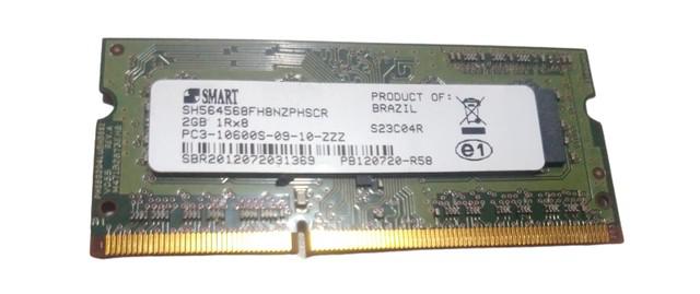 Memória ddr3 10600 mhz 2gb notebook