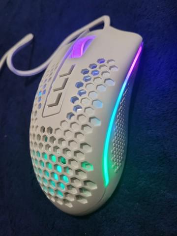 Mouse Gamer Redragon Storm Lunar White RGB, 12400DPI