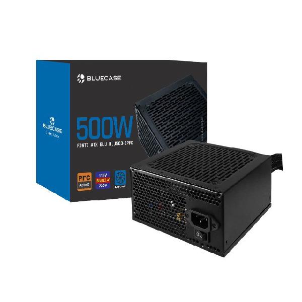 Fonte 500w pfc ativo gamer bluecase bivolt garantia