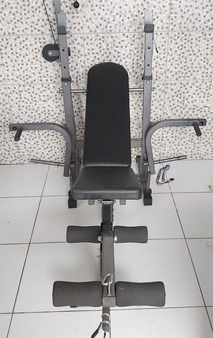 Kit Banco Supino 367 Wct Fitness + Barras, Alteres E Anilhas