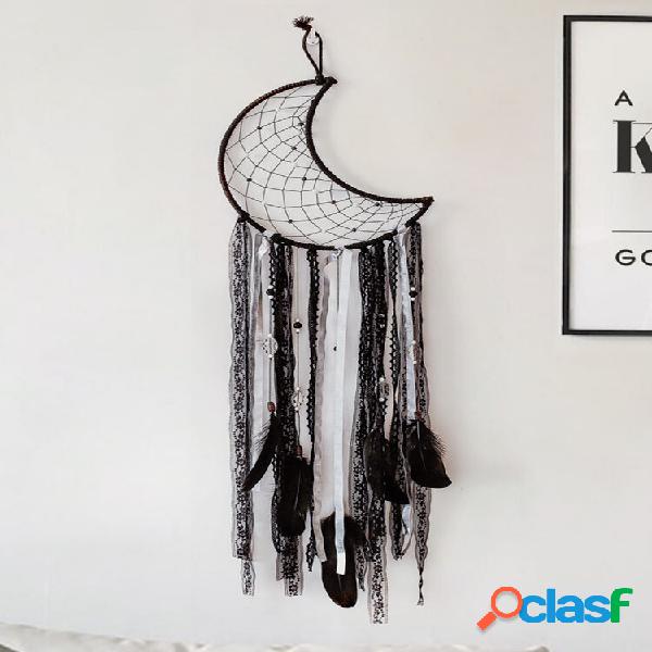 1 peça de algodão Black lua web tapeçarias de parede enfeite de decoração para casa