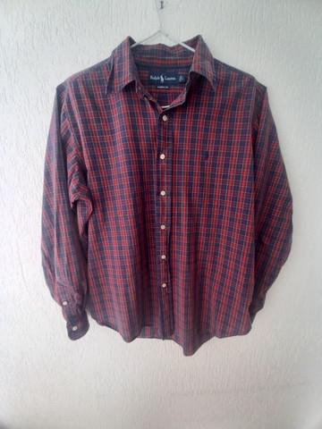 Camisa social polo ralph lauren original de manga longa tam