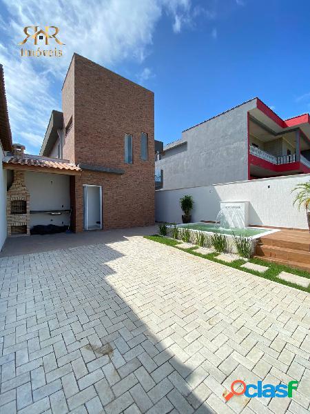 Casa sobreposta de frente ao mar no jd. regina em itanhaém-sp