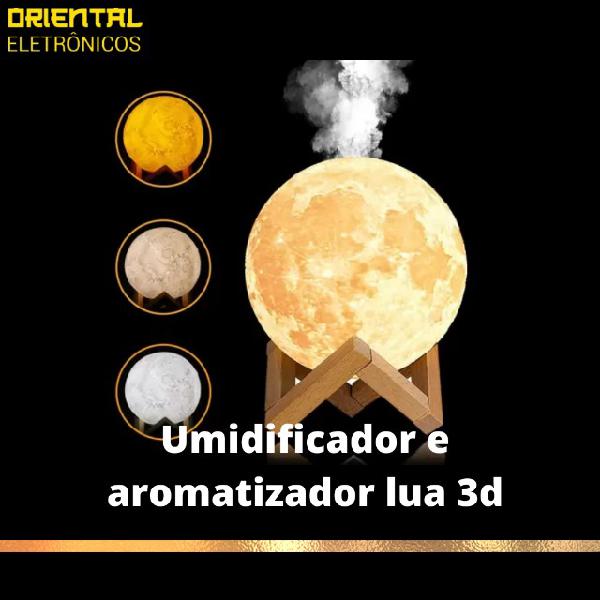 Umidificador Purificador Aromatizador Luminária Abajur Lua