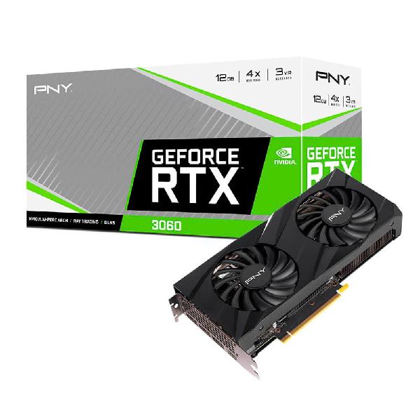 Placa de video pny nvidia geforce rtx 3060, 12 gb gddr6,