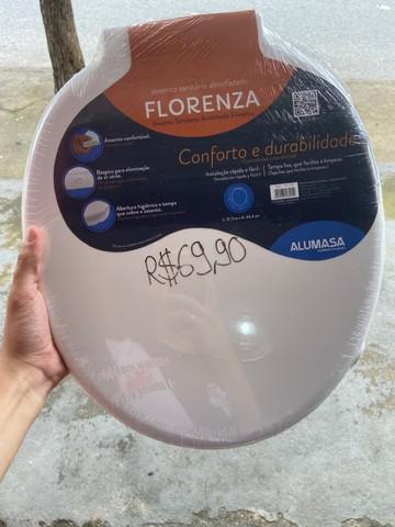 Assento Sanitario Almofado Alumasa Branco Oval