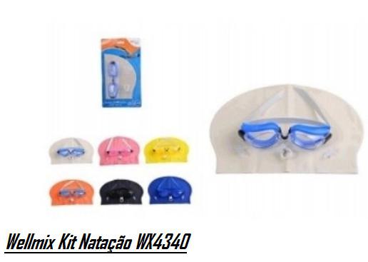 Kit natacao c/ oculos touca protetor de ouvido e nasal wx434