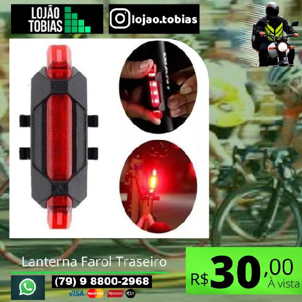 Lanterna Farol Traseiro Bicicleta Bike Recarregável Usb Led