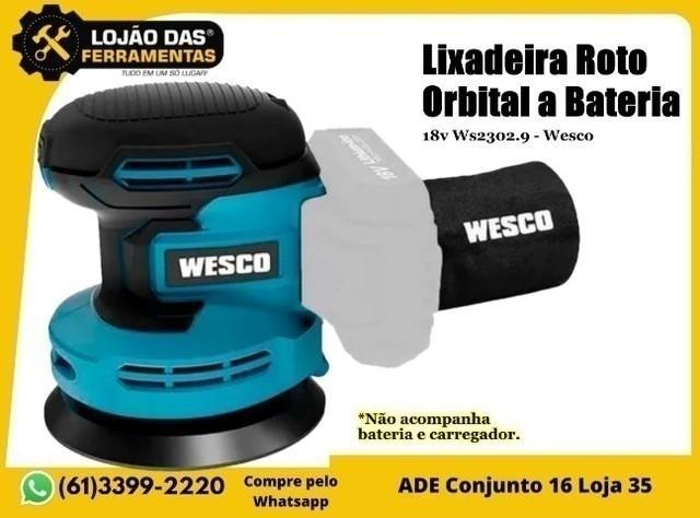 Lixadeira roto orbital 18v a bateria ws2302.9 - wesco