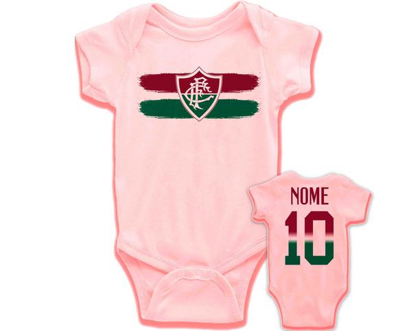 Body infantil fluminense mod rosa 02 personalizado bebê |