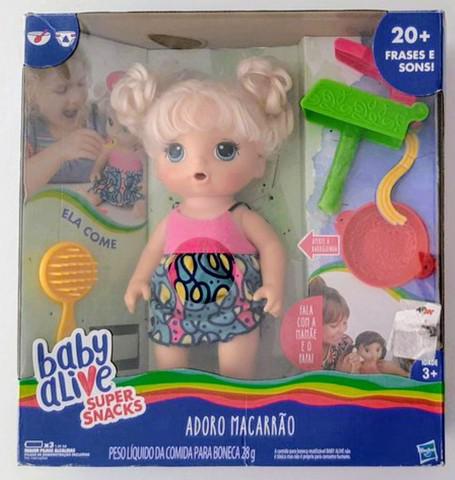 Boneca baby alive adoro macarrão loira hasbro - produto